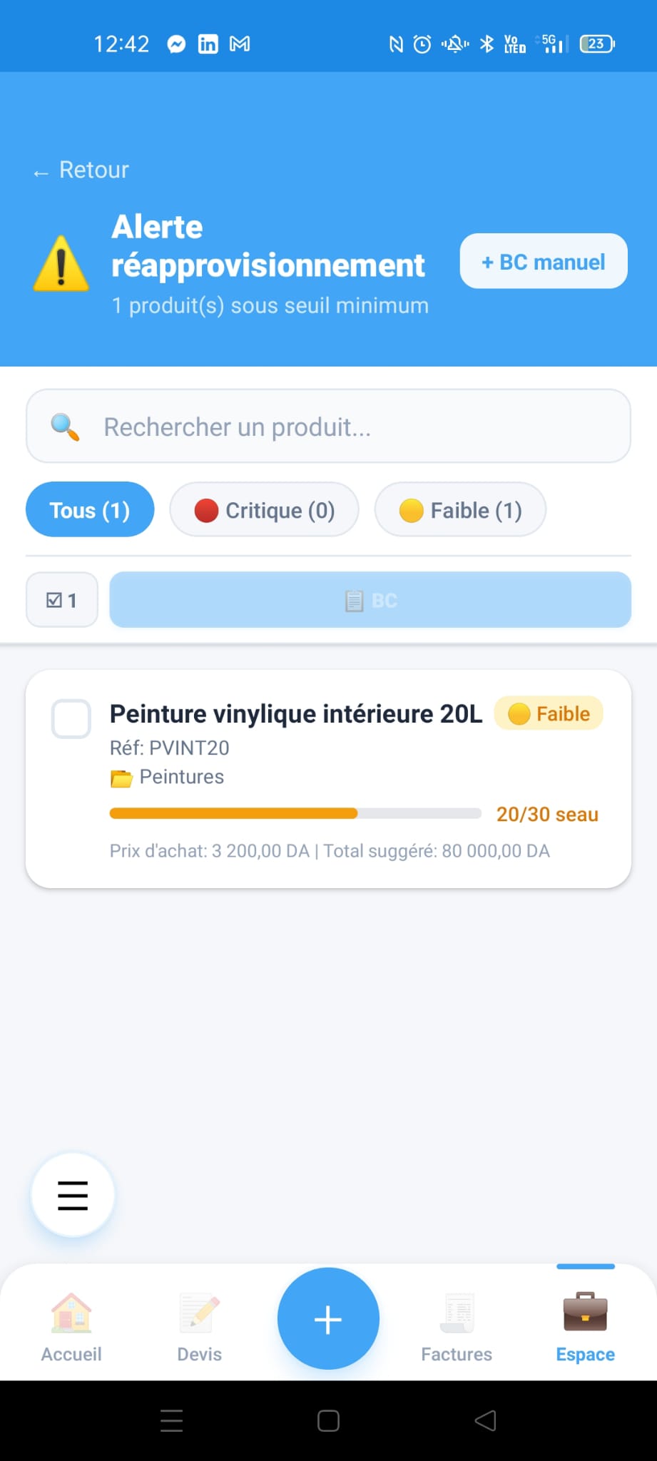 Approvisionnement