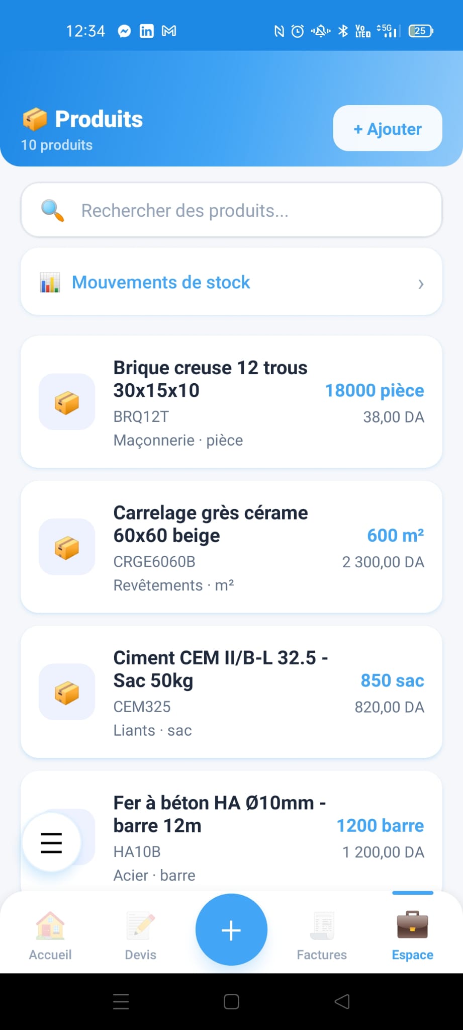 Gestion du Stock